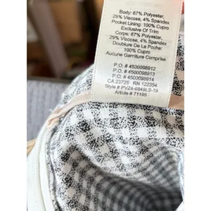 Wilfred Aritzia Gingham Wide Leg Trousers Black White‎ Checkered Side Zip Small thumbnail 10