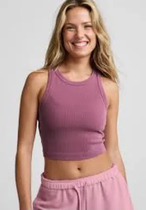 lululemon athletica Ribbed Cropped Tank - Mauve 1149 thumbnail 1