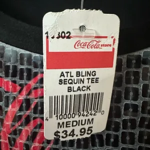Coca Cola Black and Silver Sequin Short Sleeve Tee thumbnail 3