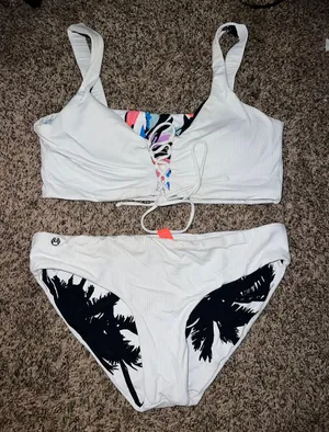 Dual Sided Black And White Swimsuit thumbnail 1