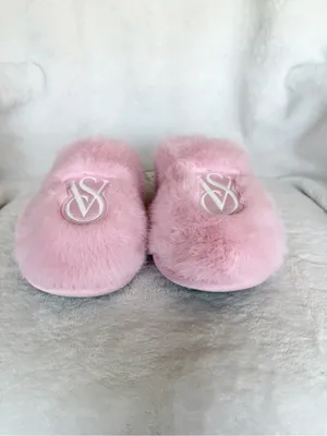 MWT Victoria’s Secret Luxe Plush Closed-Toe Slippers Size L thumbnail 3
