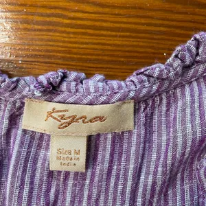 Kyra Purple & White Stripe 100% Viscose Lounge Short Set Pockets Sz M💛🎀 thumbnail 8