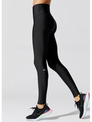 Alo High-Waist Airlift Leggings Black Hi-Rise Waisted Tights Full-Length Pants thumbnail 2