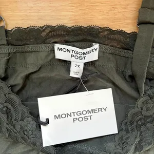NWT Montgomery Post dark green lace trimmed bodysuit Size 2X thumbnail 6
