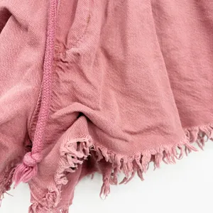 Free People Womens Kalani Dusty Rose Paperbag Waist Raw Hem Pull On Shorts M thumbnail 6