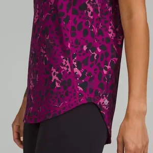 Lululemon Sculpt Tank Top Size 2 Cheetah Camo Magenta Purple Multi/Magenta thumbnail 9