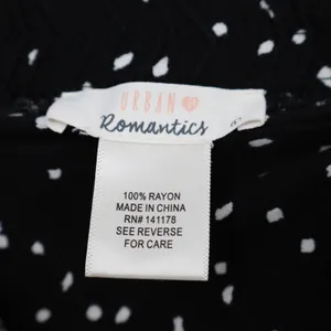 Urban Romantics Wrap Skirt Womens L Black Polka Dot Asymmetrical Hem Tie Waist thumbnail 3