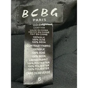 BCBG MaxAzria BCBG Paris Black Silk Halter Gown Sz 6 NWT Prom Wedding Gala Sexy thumbnail 6