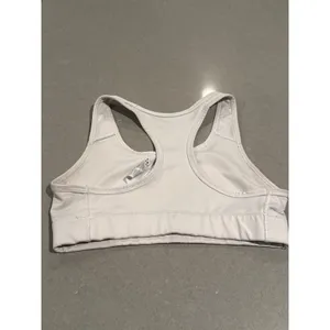 Nike Dri-FIT Sports‎ Bra Padded Racerback White Workout Activewear Top thumbnail 4