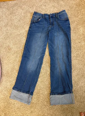 Love trend cuffed jeans Blue Size 10 thumbnail 1