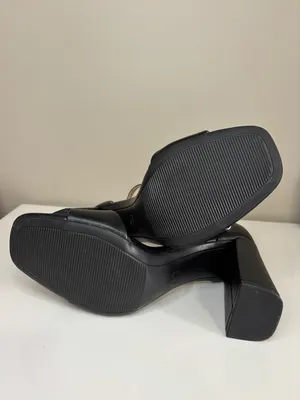 A New Day Classic Black Square Toe Pumps thumbnail 6