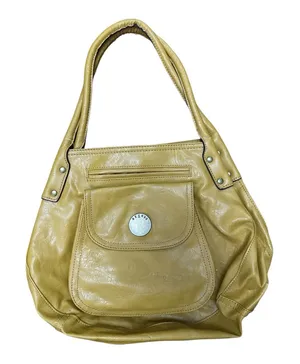 Source Unknown Tan faux Leather Shoulder Bag with Slouchy Shape and Dual Handles thumbnail 1
