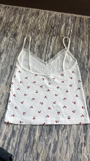 Brandy Melville Cherry Cropped Tank Top thumbnail 3
