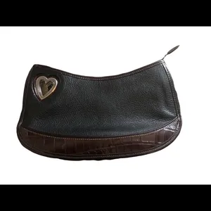 Brighton Pebble Leather Tortoise Shell Shoulder/Clutch Handbag Cut Outs Charm thumbnail 6