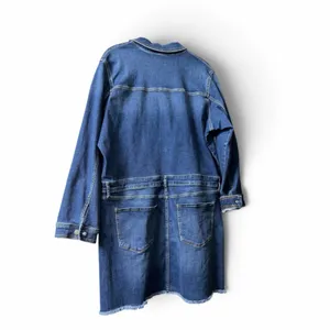 ANA Denim Long Sleeve Dress with Fringed Hem size XXL NEW thumbnail 3