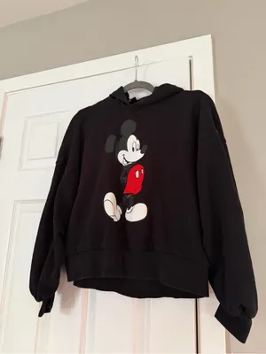 Disney Mickey Mouse Fleece Shirt Logo Hooded Hoodie thumbnail 3