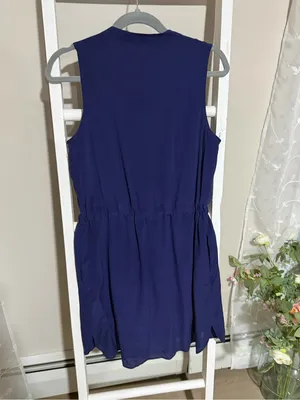Madewell Navy Sleeveless Tie-Waist Coverup Dress thumbnail 6