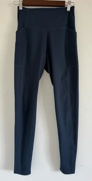 Girlfriend Collective Compressive High Rise Leggings Size S Navy Blue 7/8 thumbnail 1