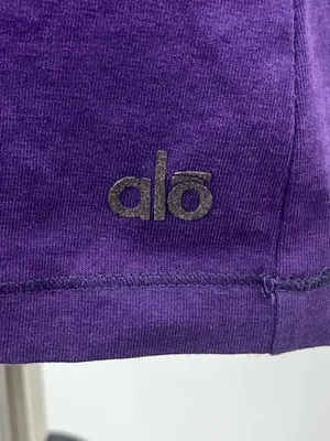 Alo Yoga Relax Tank Top Deep Purple Bamboo Athletic Workout Racerback NWT Large thumbnail 2