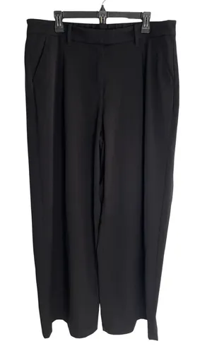 American Eagle Outfitters Black Curvy Wide Leg Dress Trousers Stretch Size 16L thumbnail 1