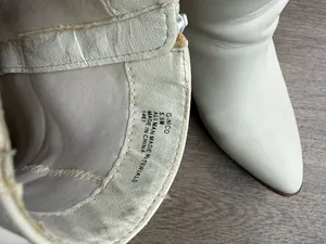 Madden Girl White Block Heel Ankle Boots thumbnail 5