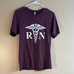 Nurse Life Short Sleeve Tee - Maroon & RN Short Sleeve Tee thumbnail 5