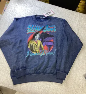 Billy Joel Piano‎ Man Graphic Sweatshirt Powder Blue Burnout Wash Small.. thumbnail 1
