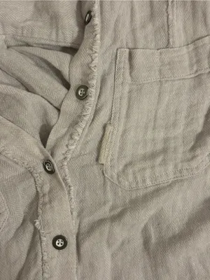 We The Free Washed Light Gray Button-Up Tunic thumbnail 4