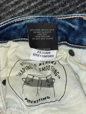 Buckle Black Fit 53 Wide Leg Stretch Jean 25x32 Mid Rise Distressed BBW1591R EUC thumbnail 10