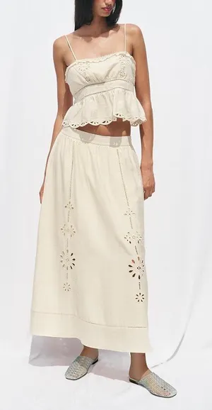 ZARA Embroidered Eyelet Set thumbnail 1