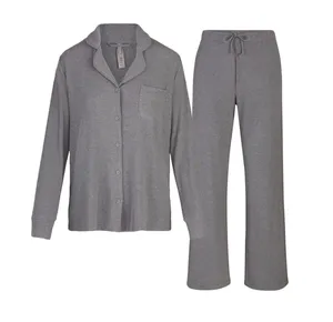 Skims Heather Grey Soft Lounge Sleep Set thumbnail 4