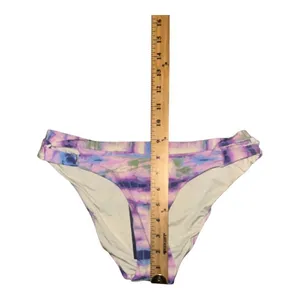 Isabella Rose Purple/Blue Tie Dye Split Strap Bikini‎ Bottom, Medium Purple thumbnail 7
