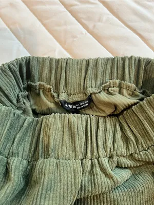 SHEIN Olive Green Corduroy Kids Joggers thumbnail 3