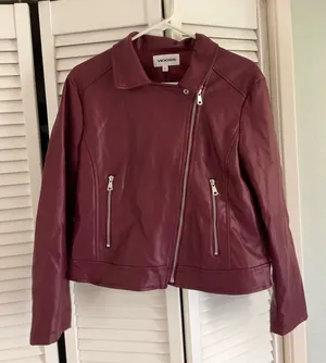 Leather jacket Purple Size L thumbnail 1