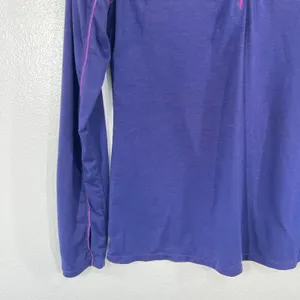 Paradox Merino Blend 1/4 Zip Base Layer Top M Women Blue‎ Athletic Drirelease thumbnail 6