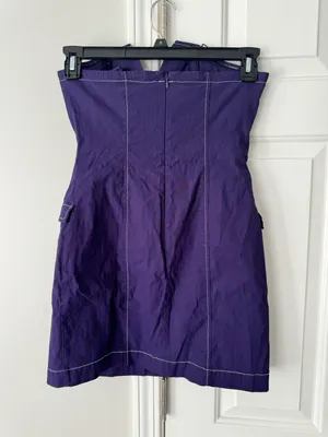 Anthropologie Maeve Strapless Linen Blend Wrap Mini Dress, Size 2 thumbnail 10