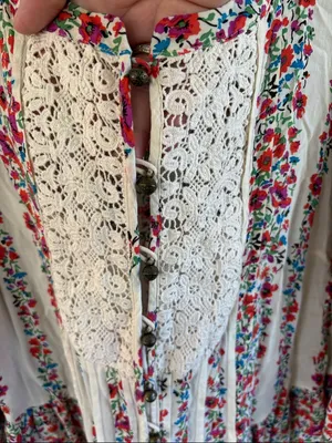 Anthropologie Maeve Hiver Floral Crochet Lace Panel Top Size 6 thumbnail 5