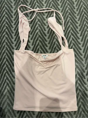 Garage Light Pink Ruched Front Tank thumbnail 1