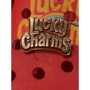 Crocs Lucky Charms Unisex Clog Red/Yellow Rainbow Logo Round Toe W9 M7 thumbnail 3