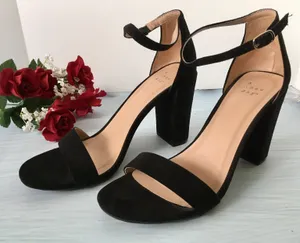 Black Suede Heels, Size 9 thumbnail 1