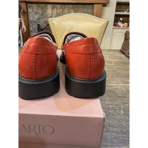 Franco Sarto Women's Red Patent Leather Eden Studded Loafers Slip On Size 8 thumbnail 8