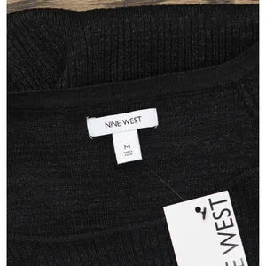 NWT Nine West Womens Squareneck Sweater Dress WW14Y307RS1 Black M thumbnail 5