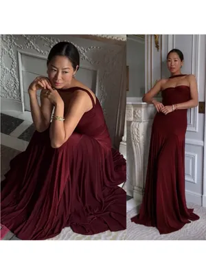 Revolve Deme by Gabriella Berta Dress in Burgundy thumbnail 6