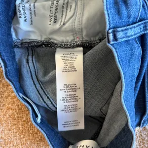 FRAME Le Slim Palazzo High Rise Wide Leg Jeans Thunderstorm Blue 31 Denim Chic thumbnail 5