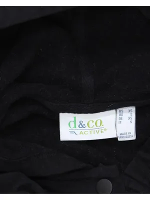 Denim & Co. Regular Brushed Back French Terry Button Up Tunic Jacket Black XS thumbnail 3