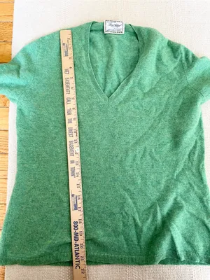 Ben Silver Charleston By John Laing Cashmere Sweater Womens Size L Green thumbnail 5