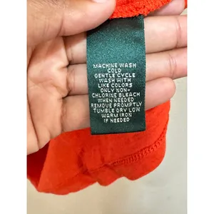 Lauren Ralph Lauren Orange Knit Tank Top with Crochet Trim Sleeveless Large‎ thumbnail 2