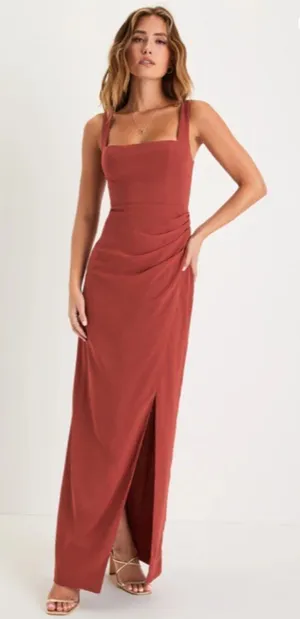 LULU's Prom Wedding Bridesmaid Special Event Classic Elegant Maxi Dress thumbnail 1