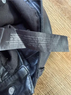 Zara Black Faux Leather Flared Pants thumbnail 4