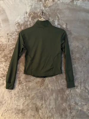 Olive Green Women's Athletic Zip thumbnail 2